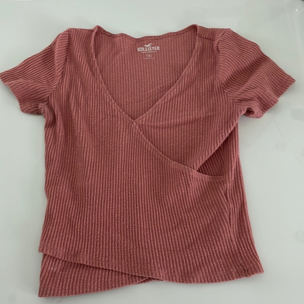 HOLLISTER Pink Crossover Top